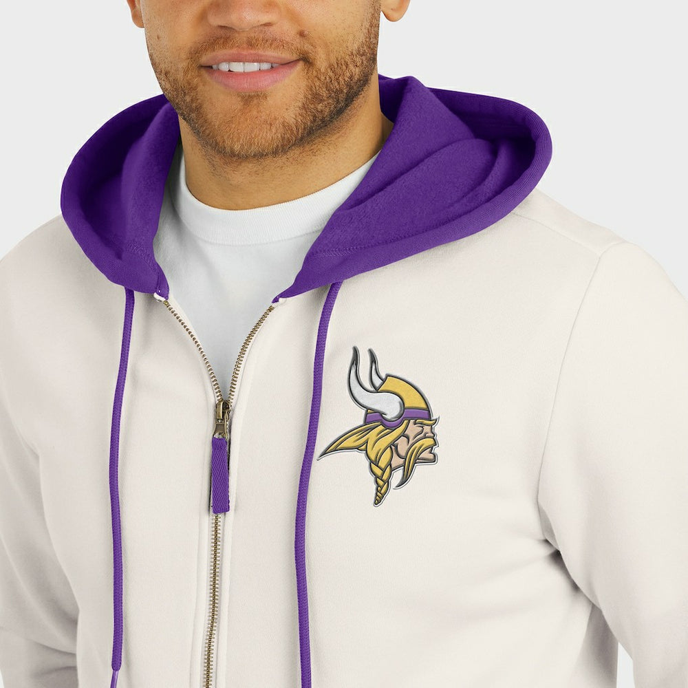 Darius Rucker Collection Distressed Graphics Full-Zip Hoodie - Minnesota Vikings