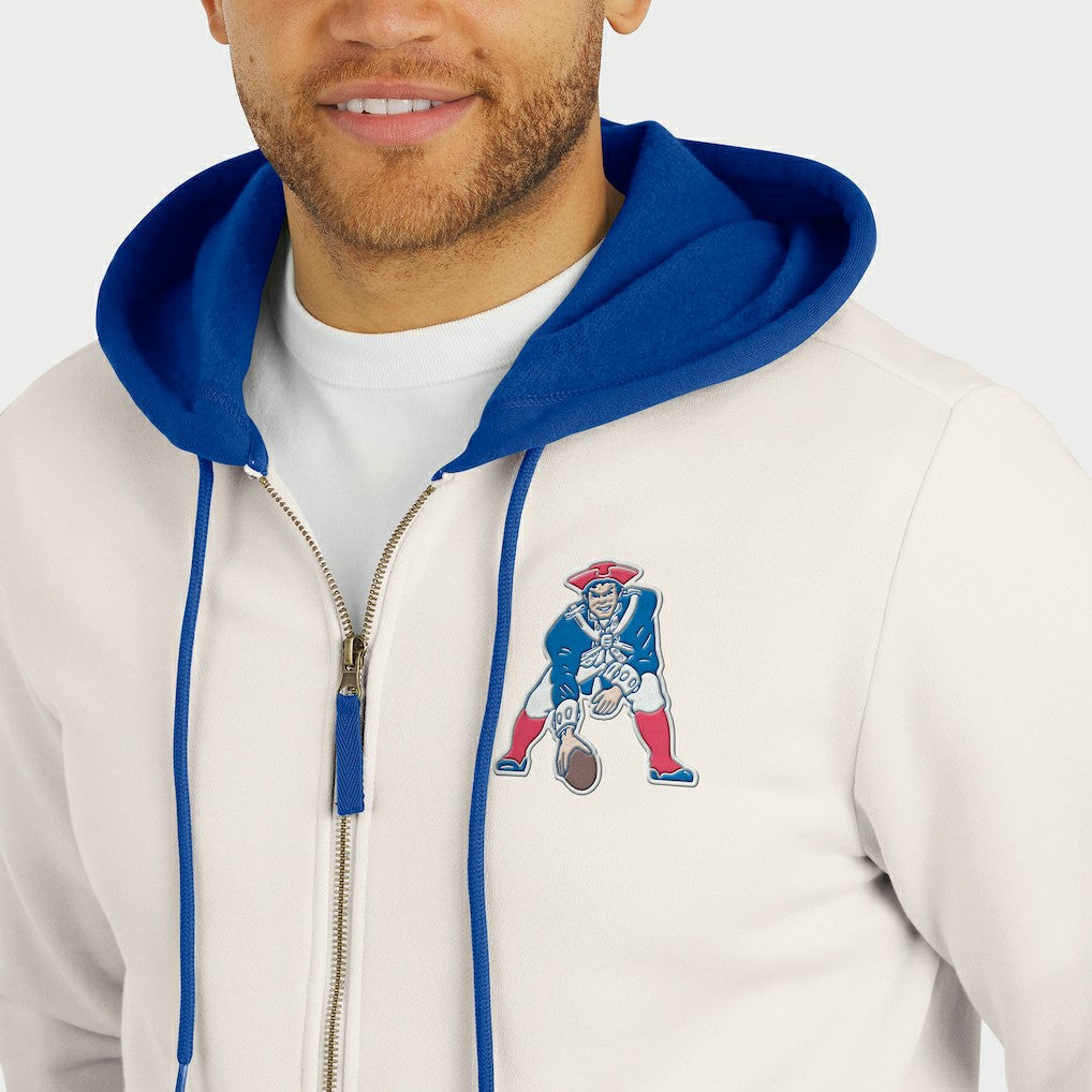 Darius Rucker Collection Distressed Graphics Full-Zip Hoodie - New England Patriots