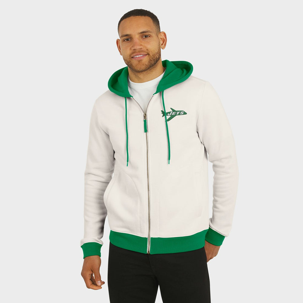 Darius Rucker Collection Distressed Graphics Full-Zip Hoodie - New York Jets