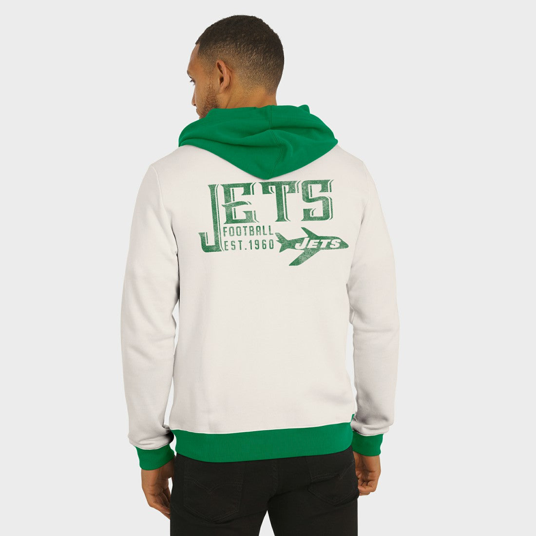 Darius Rucker Collection Distressed Graphics Full-Zip Hoodie - New York Jets
