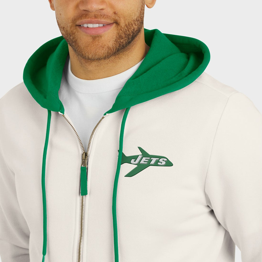 Darius Rucker Collection Distressed Graphics Full-Zip Hoodie - New York Jets