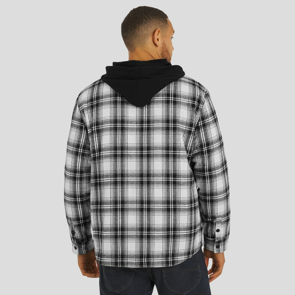 NFL x Darius Rucker Collection Plaid Flannel Quilted Full-Snap Hooded Shacket - Buffalo Bills
