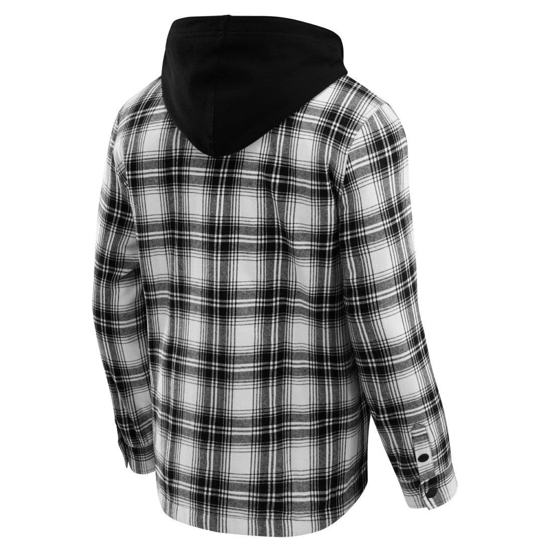 NFL x Darius Rucker Collection Plaid Flannel Quilted Full-Snap Hooded Shacket - Detroit Lions