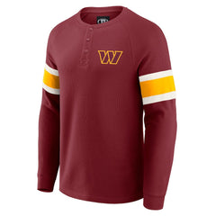 Darius Rucker Collection Waffle-Knit Raglan Long Sleeve Henley T-Shirt - Washington Commanders