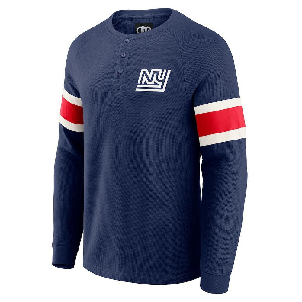 Darius Rucker Collection Waffle-Knit Raglan Long Sleeve Henley T-Shirt - New York Giants