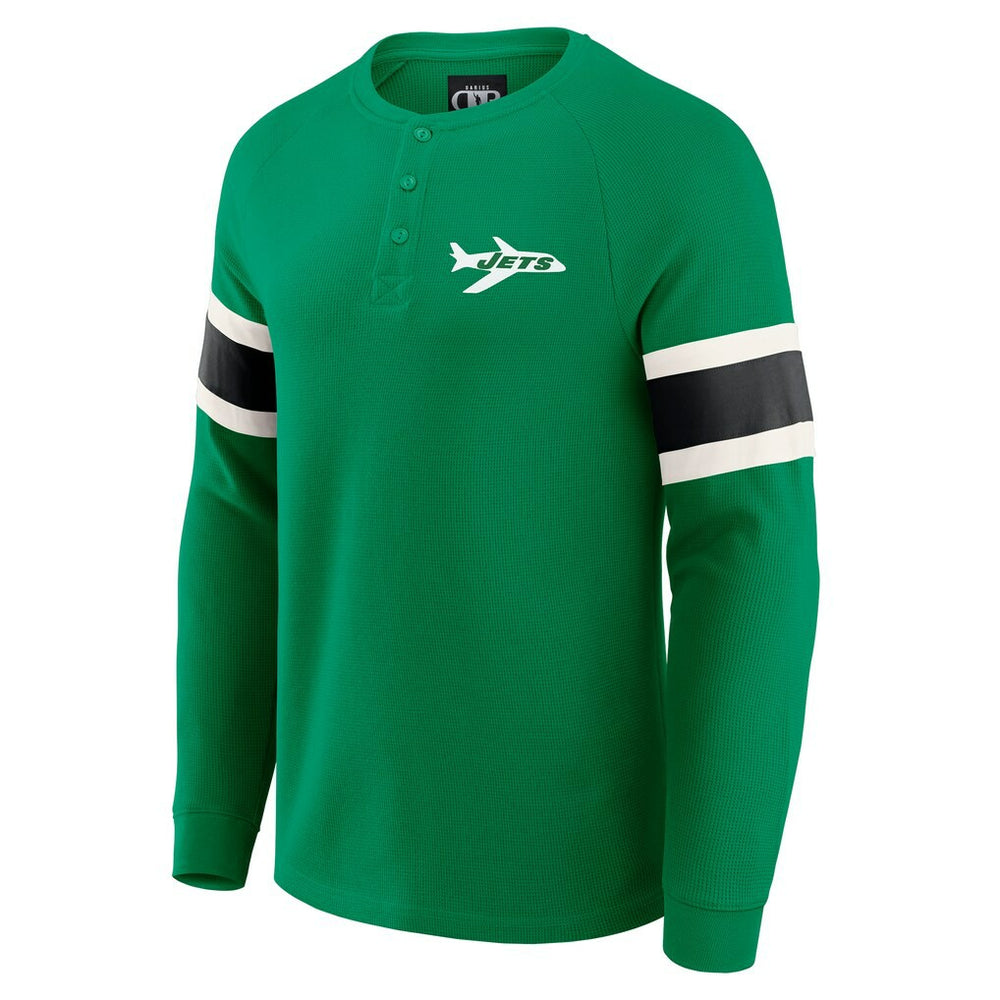 Darius Rucker Collection Waffle-Knit Raglan Long Sleeve Henley T-Shirt - New York Jets