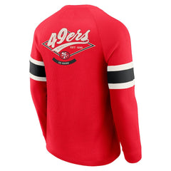 Darius Rucker Collection Waffle-Knit Raglan Long Sleeve Henley T-Shirt - San Francisco 49ers