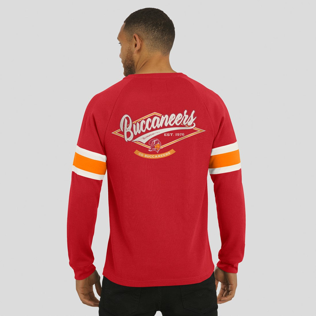 Darius Rucker Collection Waffle-Knit Raglan Long Sleeve Henley T-Shirt - Tampa Bay Buccaneers