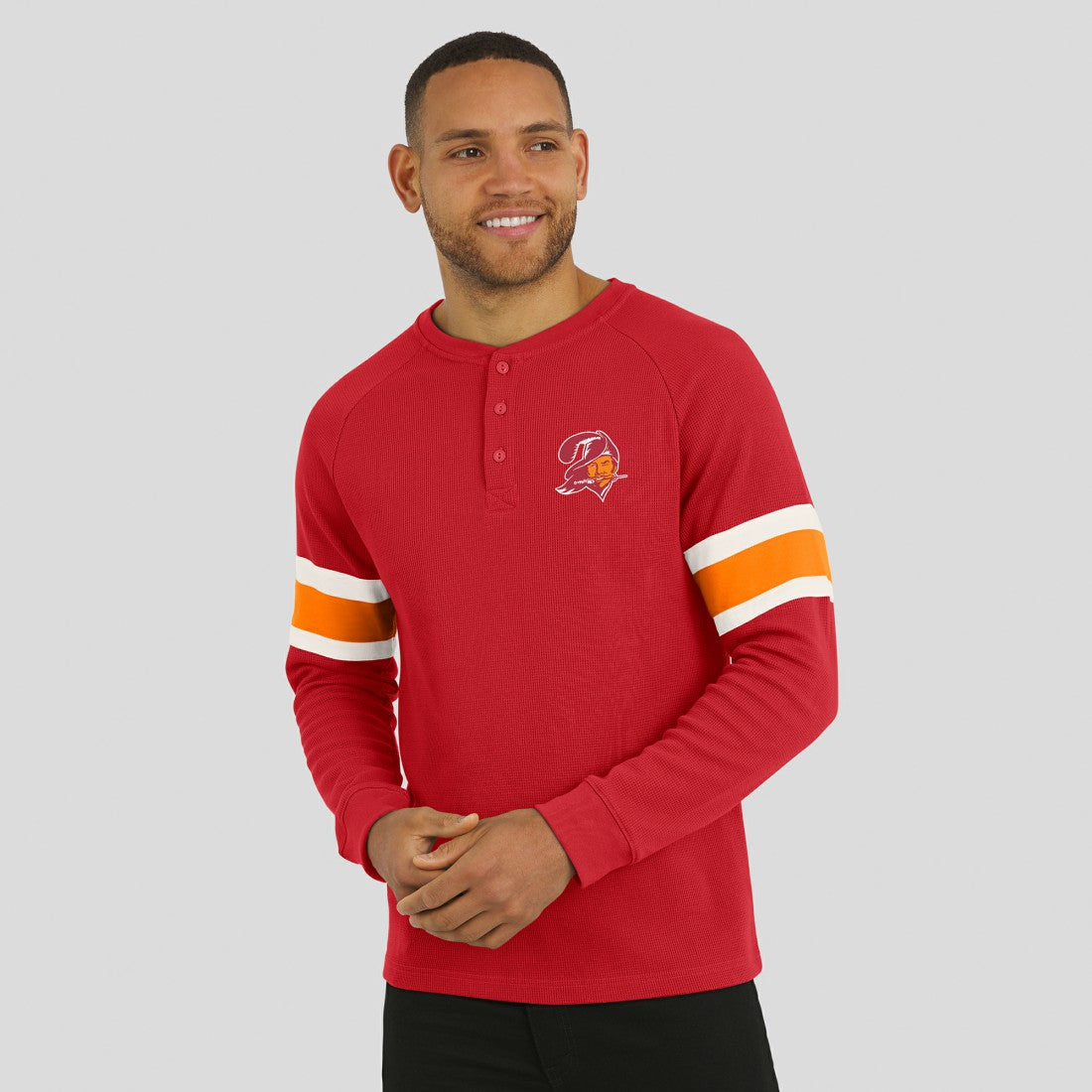 Darius Rucker Collection Waffle-Knit Raglan Long Sleeve Henley T-Shirt - Tampa Bay Buccaneers