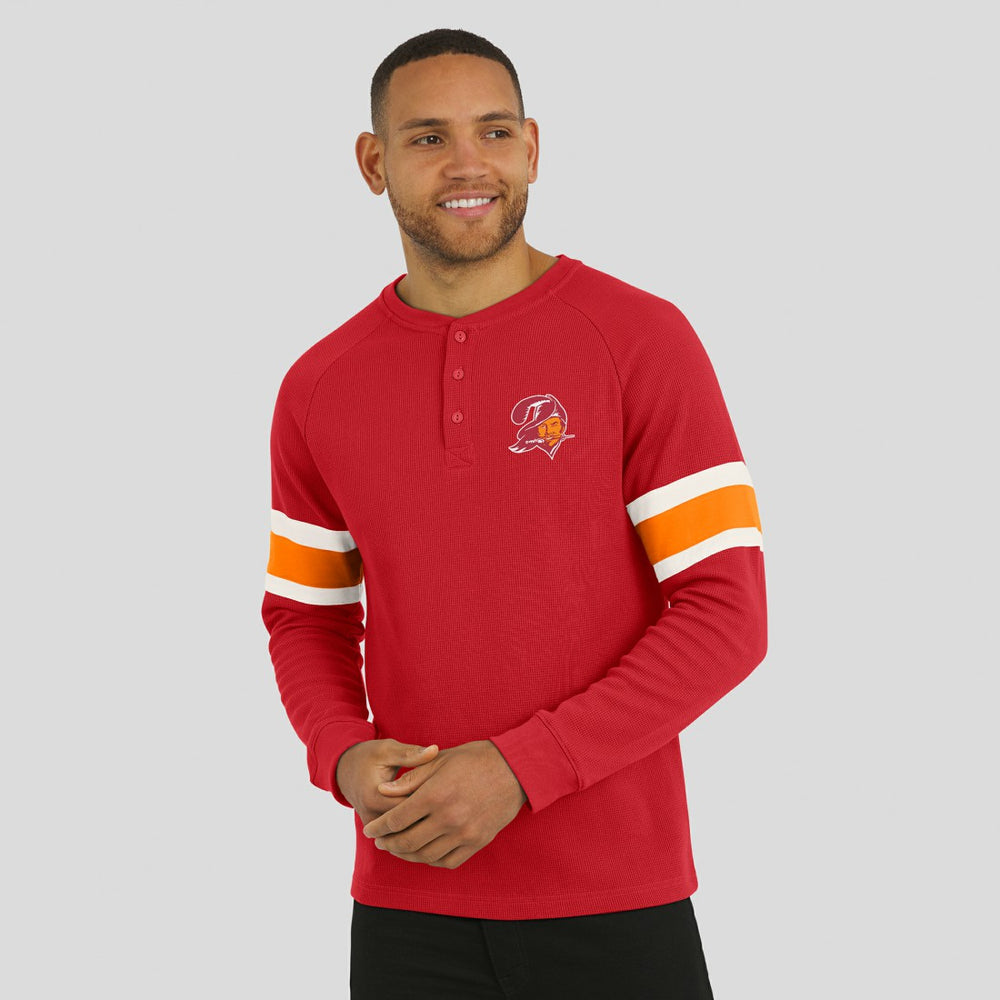 Darius Rucker Collection Waffle-Knit Raglan Long Sleeve Henley T-Shirt - Tampa Bay Buccaneers