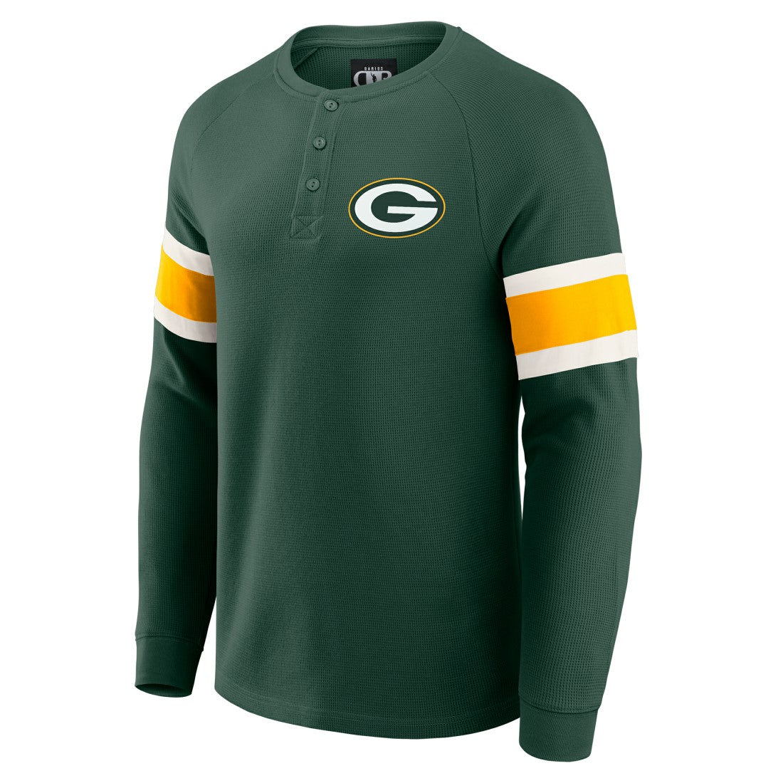 Darius Rucker Collection Waffle-Knit Raglan Long Sleeve Henley T-Shirt - Green Bay Packers