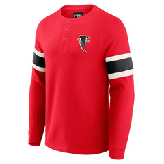 Darius Rucker Collection Waffle-Knit Raglan Long Sleeve Henley T-Shirt - Atlanta Falcons