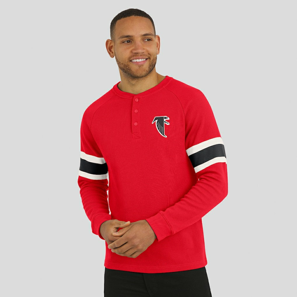 Darius Rucker Collection Waffle-Knit Raglan Long Sleeve Henley T-Shirt - Atlanta Falcons