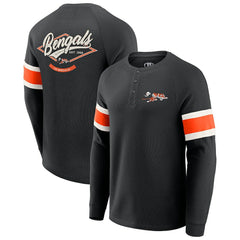 Darius Rucker Collection Waffle-Knit Raglan Long Sleeve Henley T-Shirt - Cincinnati Bengals