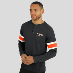 Darius Rucker Collection Waffle-Knit Raglan Long Sleeve Henley T-Shirt - Cincinnati Bengals
