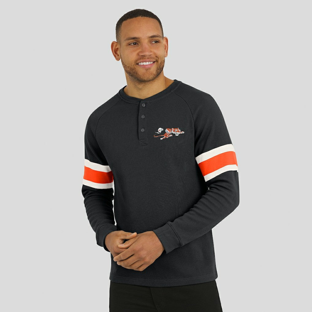 Darius Rucker Collection Waffle-Knit Raglan Long Sleeve Henley T-Shirt - Cincinnati Bengals