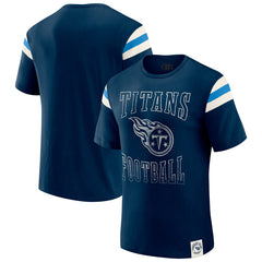 Darius Rucker Collection Football Stripe Sleeve T-Shirt - Tennessee Titans