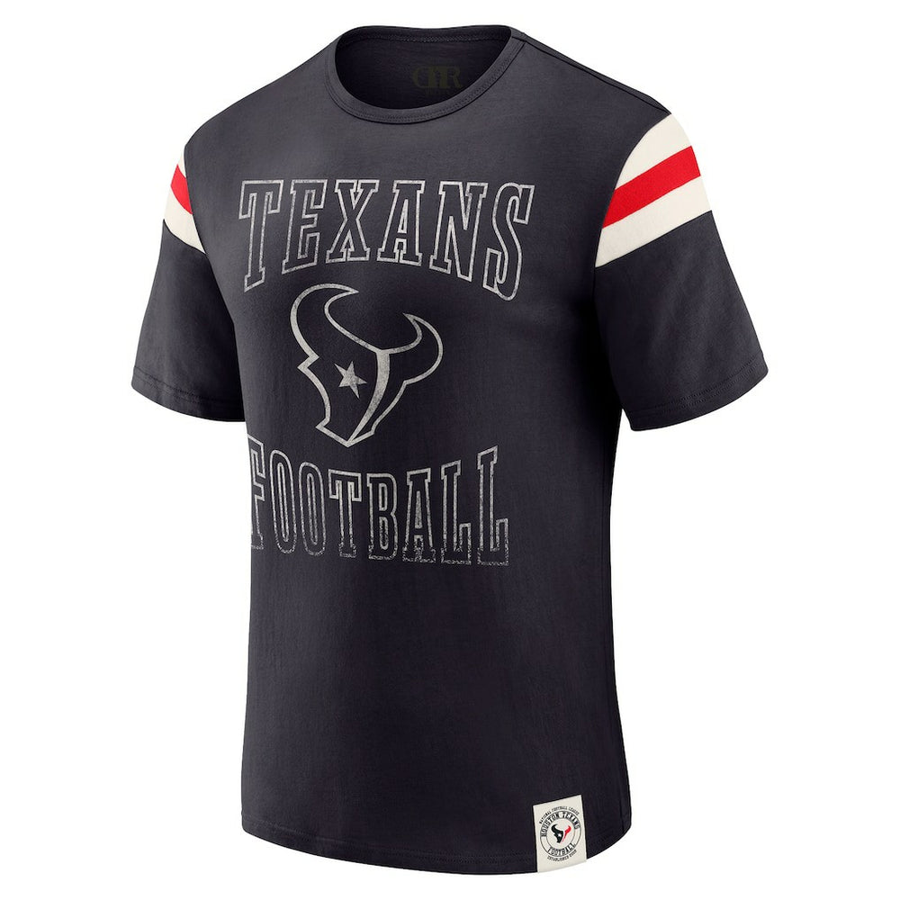 Darius Rucker Collection Football Stripe Sleeve T-Shirt - Houston Texans