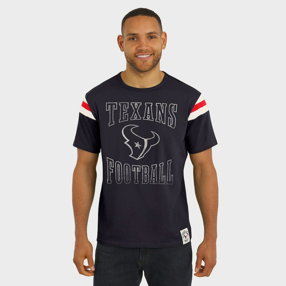 Darius Rucker Collection Football Stripe Sleeve T-Shirt - Houston Texans