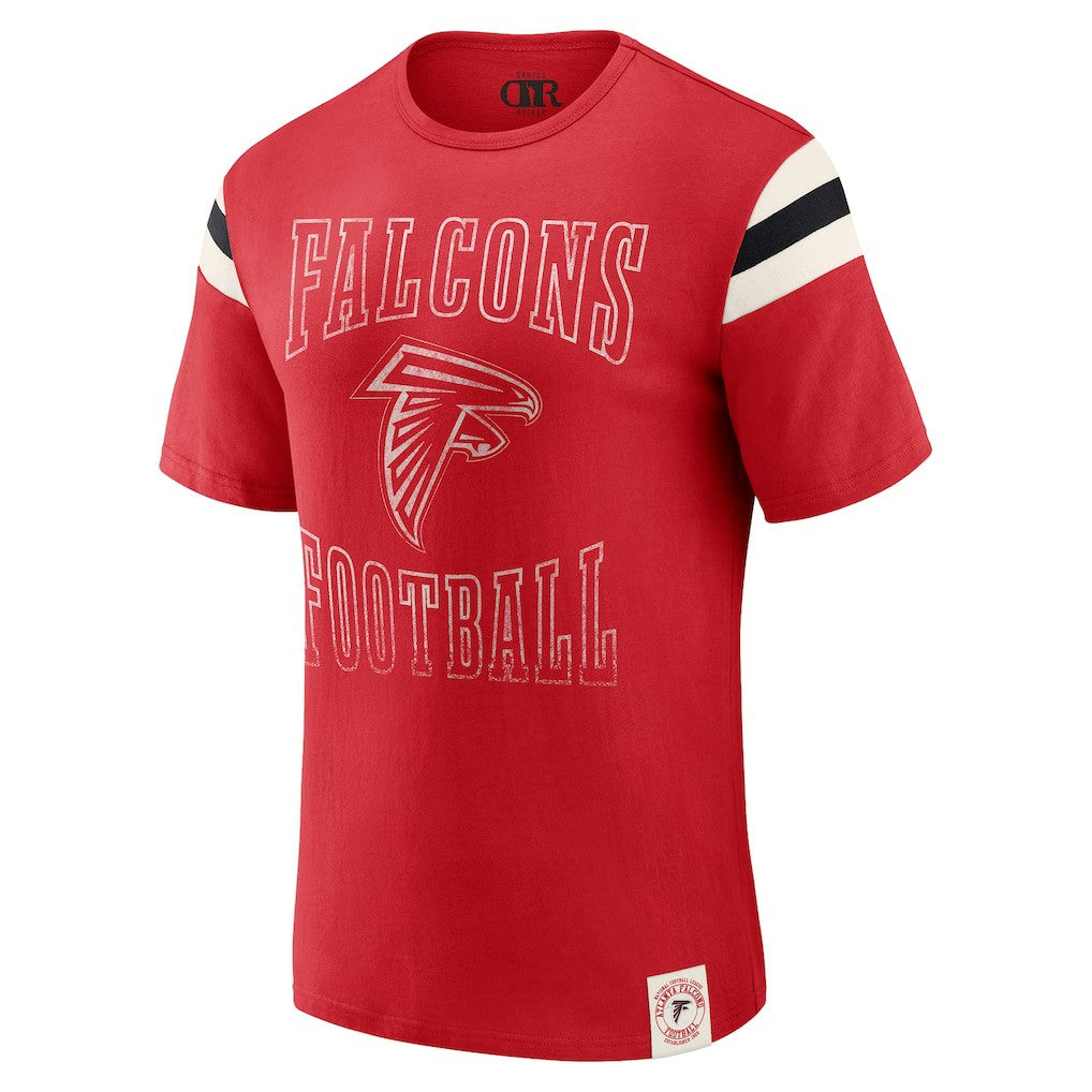 Darius Rucker Collection Football Stripe Sleeve T-Shirt - Atlanta Falcons