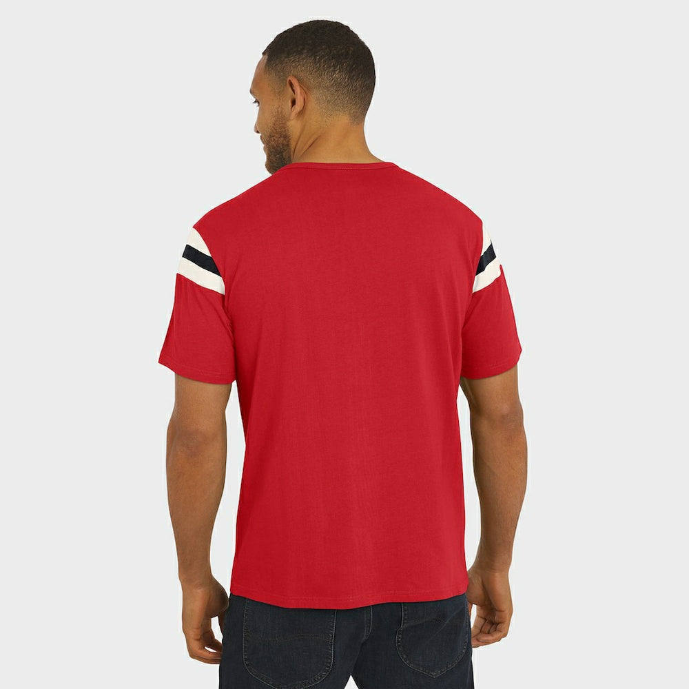 Darius Rucker Collection Football Stripe Sleeve T-Shirt - Atlanta Falcons