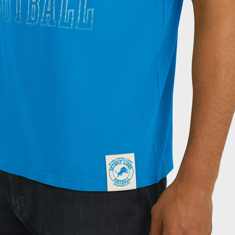 Darius Rucker Collection Football Stripe Sleeve T-Shirt - Detroit Lions