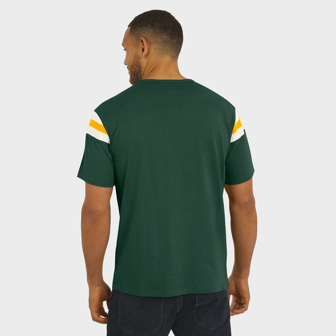 Darius Rucker Collection Football Stripe Sleeve T-Shirt - Green Bay Packers