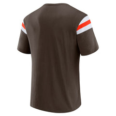 Darius Rucker Collection Football Stripe Sleeve T-Shirt - Cleveland Browns