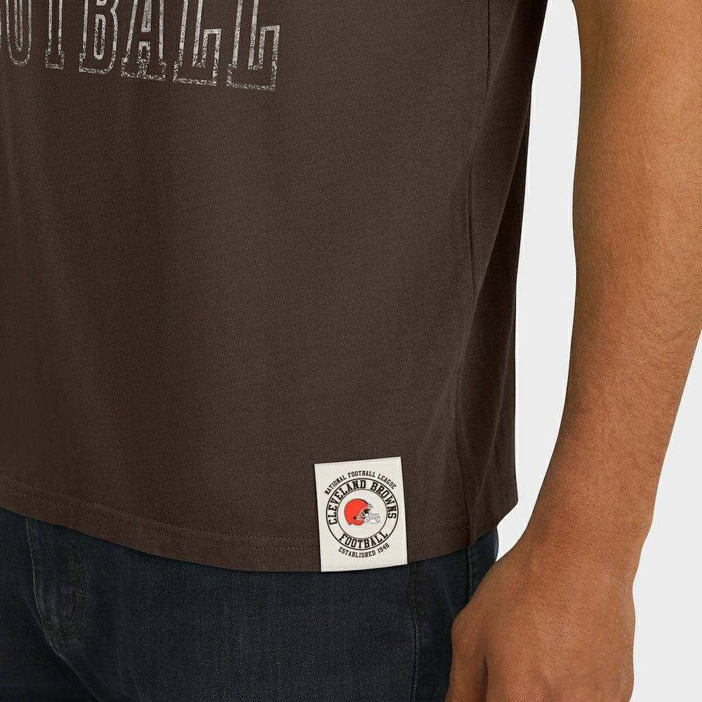 Darius Rucker Collection Football Stripe Sleeve T-Shirt - Cleveland Browns