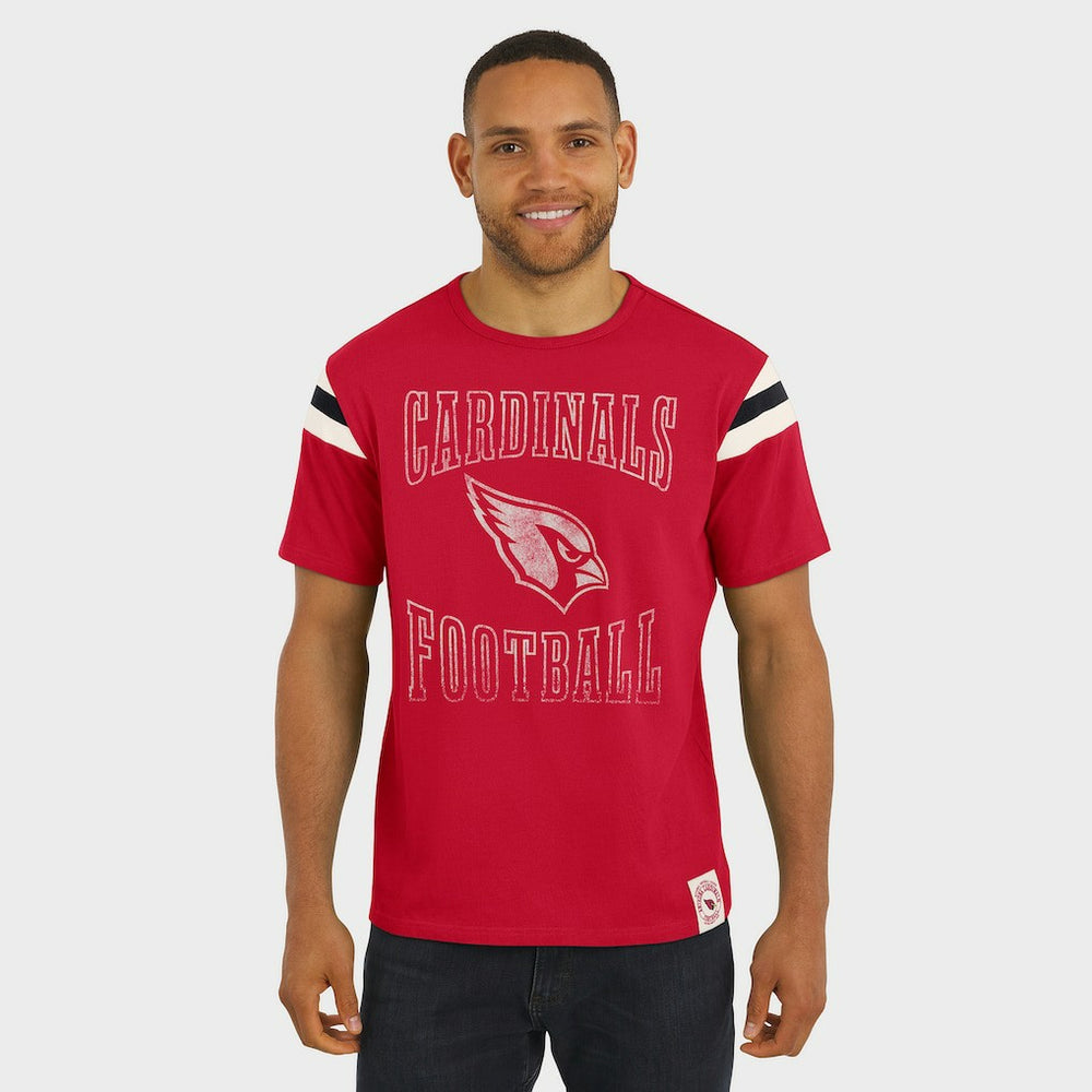 Darius Rucker Collection Football Stripe Sleeve T-Shirt - Arizona Cardinals