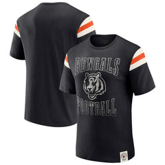 Darius Rucker Collection Football Stripe Sleeve T-Shirt - Cincinnati Bengals