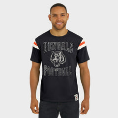 Darius Rucker Collection Football Stripe Sleeve T-Shirt - Cincinnati Bengals