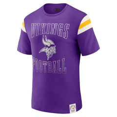 Darius Rucker Collection Football Stripe Sleeve T-Shirt - Minnesota Vikings