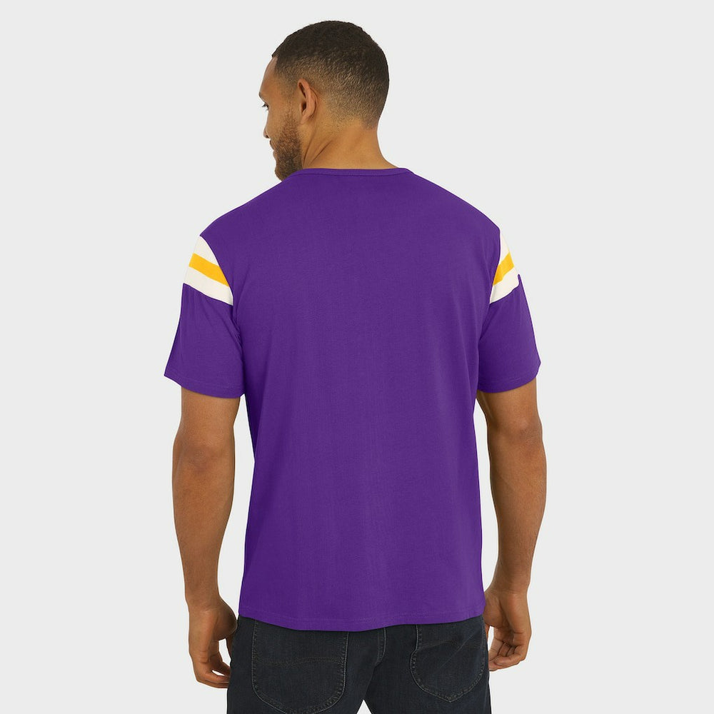 Darius Rucker Collection Football Stripe Sleeve T-Shirt - Minnesota Vikings