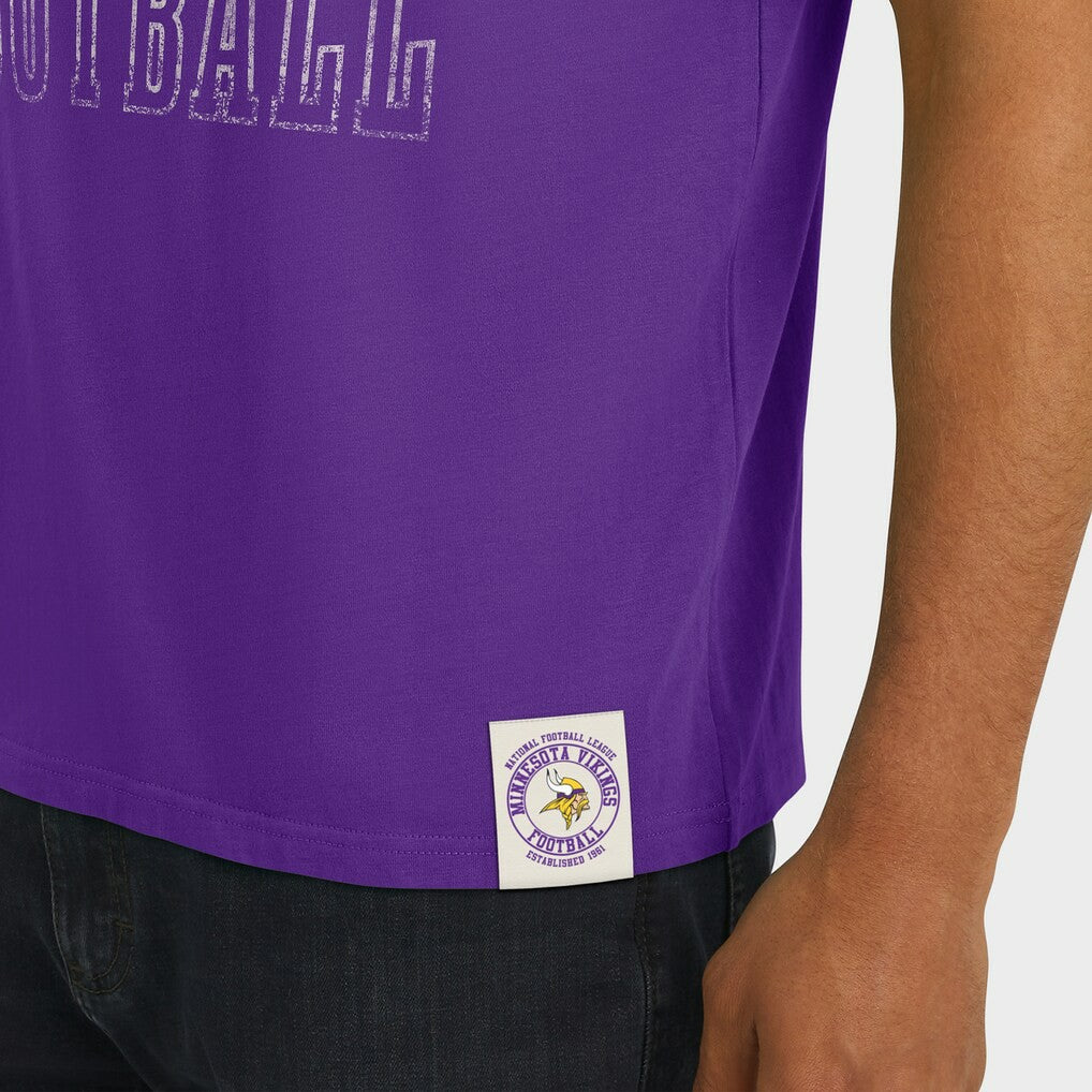 Darius Rucker Collection Football Stripe Sleeve T-Shirt - Minnesota Vikings