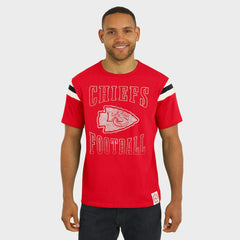 Darius Rucker Collection Football Stripe Sleeve T-Shirt - Kansas City Chiefs