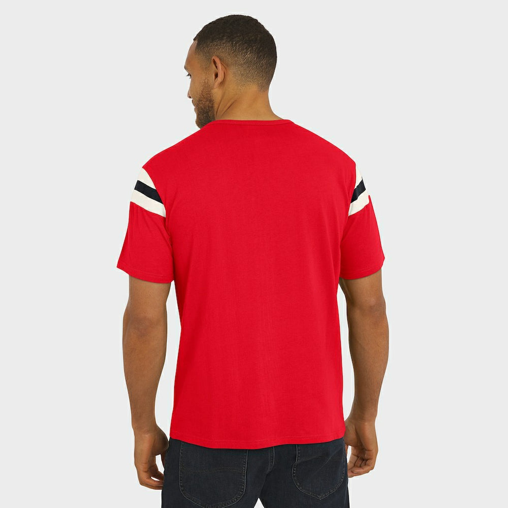 Darius Rucker Collection Football Stripe Sleeve T-Shirt - Kansas City Chiefs