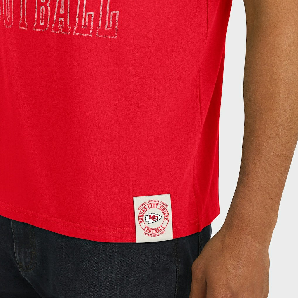 Darius Rucker Collection Football Stripe Sleeve T-Shirt - Kansas City Chiefs