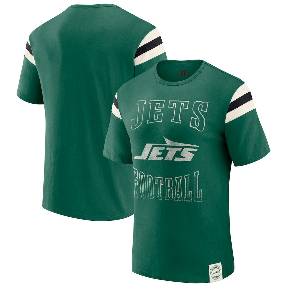 Darius Rucker Collection Football Stripe Sleeve T-Shirt - New York Jets