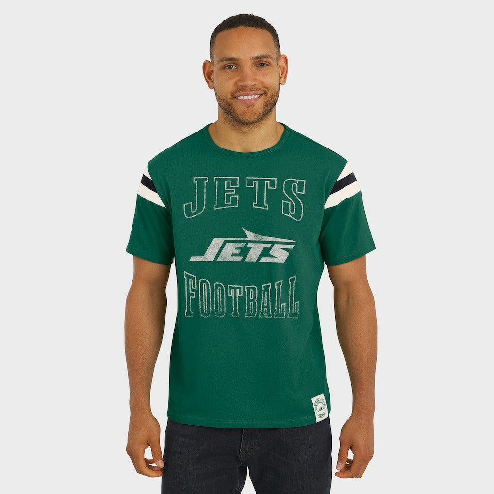 Darius Rucker Collection Football Stripe Sleeve T-Shirt - New York Jets