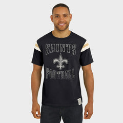 Darius Rucker Collection Football Stripe Sleeve T-Shirt - New Orleans Saints