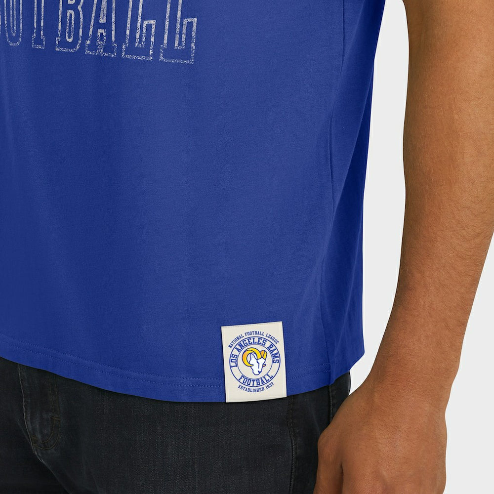 Darius Rucker Collection Football Stripe Sleeve T-Shirt - Los Angeles Rams