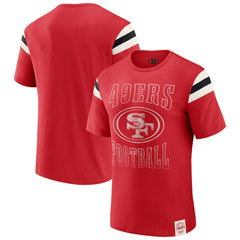 Darius Rucker Collection Football Stripe Sleeve T-Shirt - San Francisco 49ers