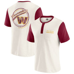 Darius Rucker Collection Henley Colorblock Slub Pocket T-Shirt - Washington Commanders