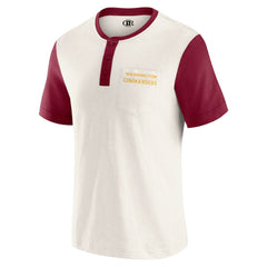 Darius Rucker Collection Henley Colorblock Slub Pocket T-Shirt - Washington Commanders
