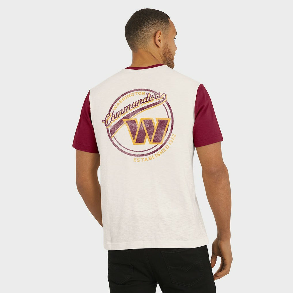 Darius Rucker Collection Henley Colorblock Slub Pocket T-Shirt - Washington Commanders