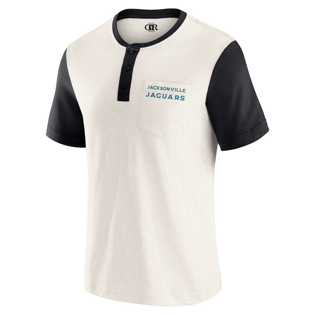 Darius Rucker Collection Henley Colorblock Slub Pocket T-Shirt - Jacksonville Jaguars
