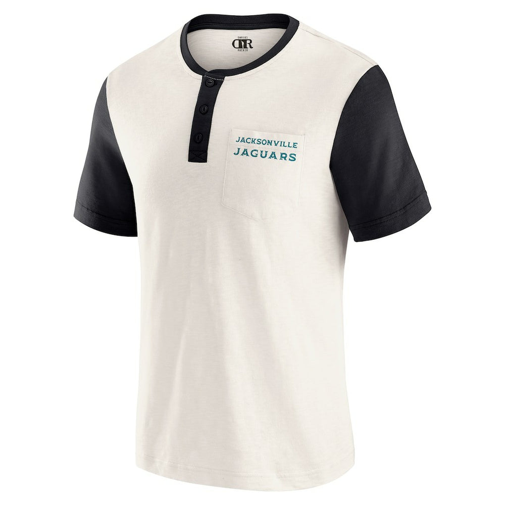 Darius Rucker Collection Henley Colorblock Slub Pocket T-Shirt - Jacksonville Jaguars