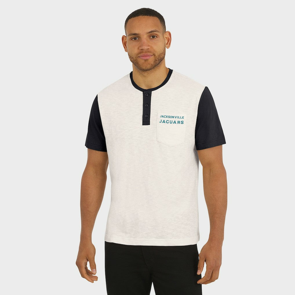 Darius Rucker Collection Henley Colorblock Slub Pocket T-Shirt - Jacksonville Jaguars