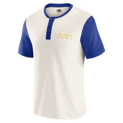 Darius Rucker Collection Henley Colorblock Slub Pocket T-Shirt - Los Angeles Rams